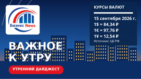 Важное к утру 15 сентября